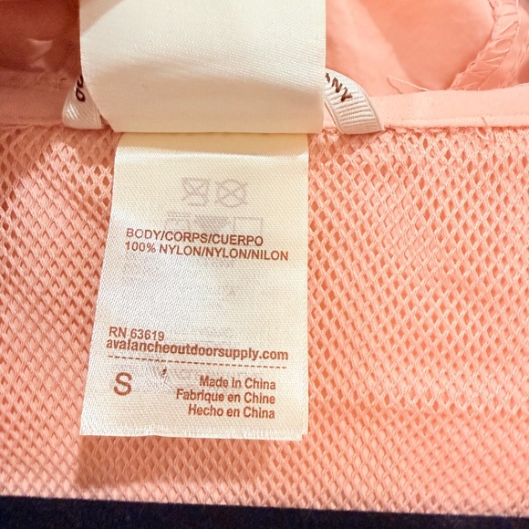 Avalanche Pink Lightweight Hooded Windbreaker Jacket • Zip Pockets • Size S - Picture 9 of 14